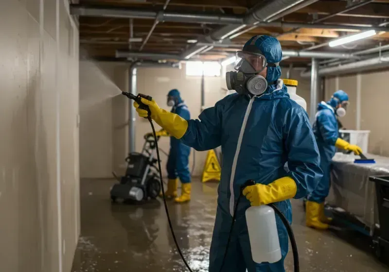 Basement Sanitization and Antimicrobial Treatment process in Melvindale, MI